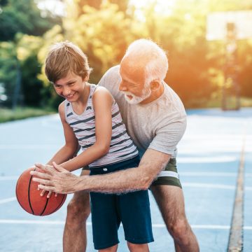 basketball, court, ball, grandfather, grandson, boy, man, family, play, sport, father, young, game, two, summer, children, child, happy, sunny, kid, male, son, together, outdoors, people, playing, fun, sports, leisure, smiling, lifestyle, happy,  happiness, active, basket, win, sunrise, hands, bonding, stadium, teen, blue, enjoying, sunset, youth, player, exercise, sun, enjoyment